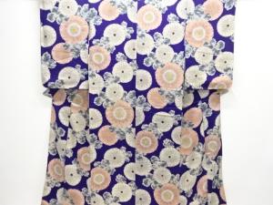 大正ロマン　錦紗菊模様着物